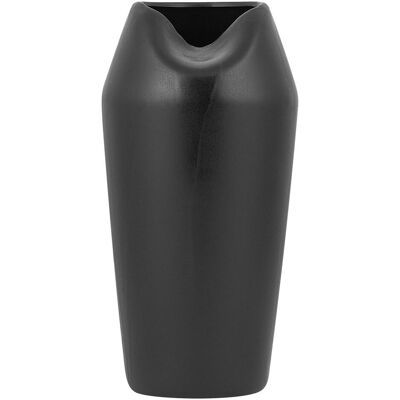 Beliani Schwarzer Steingut APAMEA Vase - Dekorativ, 33cm Beliani Schwarzer Steingut APAMEA Vase - Dekorativ, 33cm