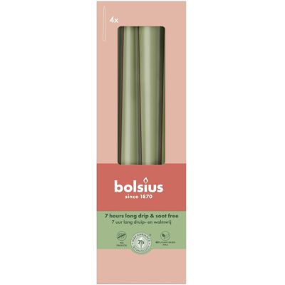 Bolsius - Spitzkerze - olive - 24.5x2.4 - Kerze Bolsius - Spitzkerze - olive - 24.5x2.4 - Kerze