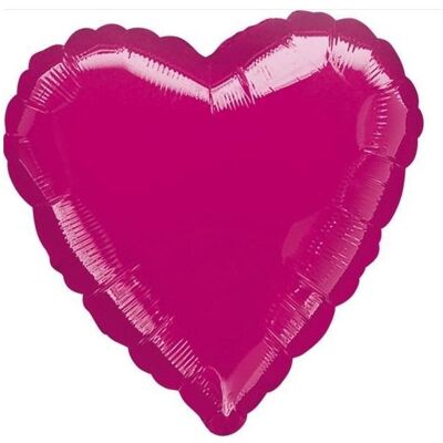 Amscan Standard Metallic Fuchsia Folienballon Herz C16 lo (10x) Amscan Standard Metallic Fuchsia Folienballon Herz C16 lo (10x)