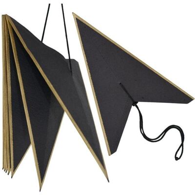 Mica, Deko Figuren + Skulpturen, Decorative Hanging Paper Star Fsc 18x75cm Black 7 Arms Mica, Deko Figuren + Skulpturen, Decorative Hanging Paper Star Fsc 18x75cm Black 7 Arms