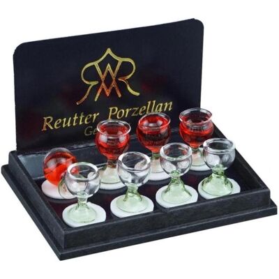Reutter - 001.459/5 - Rot - 8 Stk - Porzellan-Miniatur Reutter - 001.459/5 - Rot - 8 Stk - Porzellan-Miniatur