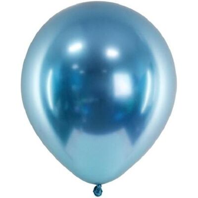 Partydeco Mini-Spiegel-Effekt-Ballons Blau - 50 Stk. (50x) Partydeco Mini-Spiegel-Effekt-Ballons Blau - 50 Stk. (50x)
