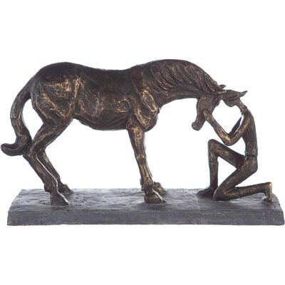 Gilde Bronzeskulptur - Pferd mit Reiter - Vertrauen - Dekoratives Kunstwerk Gilde Bronzeskulptur - Pferd mit Reiter - Vertrauen - Dekoratives Kunstwerk