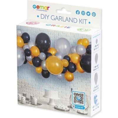 GoDan DIY Ballongirlande Silber, Gold und Schwarz... (65x) GoDan DIY Ballongirlande Silber, Gold und Schwarz... (65x)