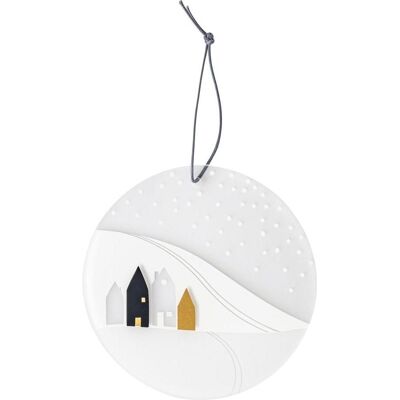 Räder, Christbaumschmuck, Glasanhänger „Schneetag“, Landschaft Räder, Christbaumschmuck, Glasanhänger „Schneetag“, Landschaft