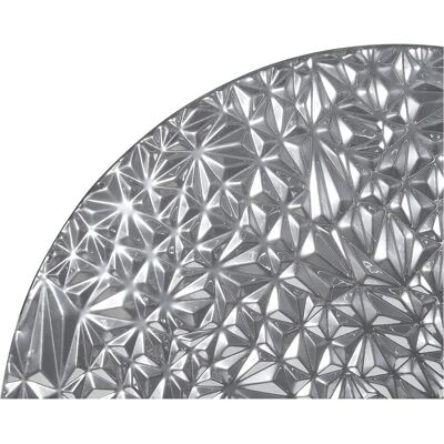 Beliani - Silbermetall Wanddeko - 59x59cm - Glamourös Finish Beliani - Silbermetall Wanddeko - 59x59cm - Glamourös Finish