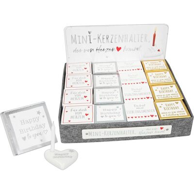 Magni, Kerzenständer, Kerzenhalter Mini Herz in kleiner Schachtel Magni, Kerzenständer, Kerzenhalter Mini Herz in kleiner Schachtel