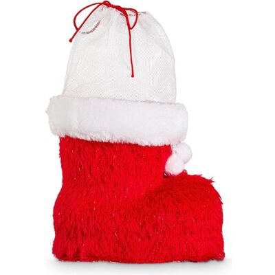Idena, Weihnachtsdeko, Nikolausstiefel Filzbezug rot/weiss 14x8x13,5cm Idena, Weihnachtsdeko, Nikolausstiefel Filzbezug rot/weiss 14x8x13,5cm