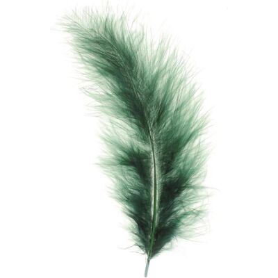Glorex, Naturmaterialien, Marabu-Federn dunkelgrün Glorex, Naturmaterialien, Marabu-Federn dunkelgrün