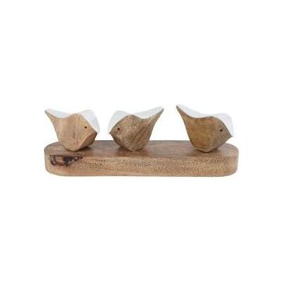Deko Figuren + Skulpturen, Skulptur 3 Vögel 22X5,5X6,5Cm Deko Figuren + Skulpturen, Skulptur 3 Vögel 22X5,5X6,5Cm