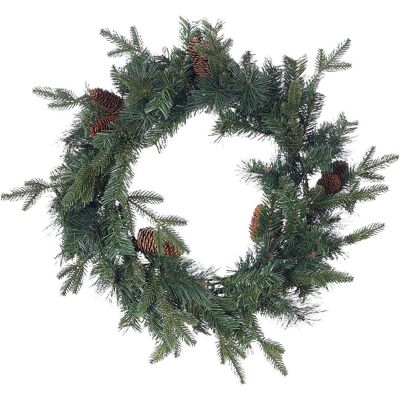 Beliani Weihnachtskranz Grün Künstliches Material 60 cm Kiefernzweig Dekoration Beliani Weihnachtskranz Grün Künstliches Material 60 cm Kiefernzweig Dekoration