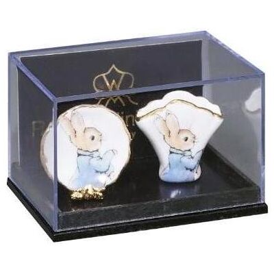 Reutter, Miniaturen, Fächervase Set Peter Hase Blau Reutter, Miniaturen, Fächervase Set Peter Hase Blau