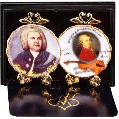 Reutter, Miniaturen, 001.400/0 - Wandteller "Mozart/Bach", Miniatur Reutter, Miniaturen, 001.400/0 - Wandteller "Mozart/Bach", Miniatur