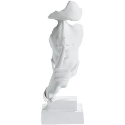 Beliani Raahe - Moderne Gesichtsfigur - Harz Weiß Beliani Raahe - Moderne Gesichtsfigur - Harz Weiß