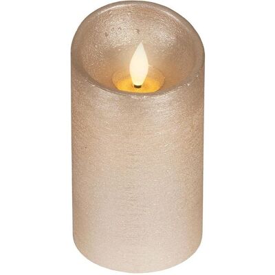 Lumineo, LED Kerzen, Led wax candle, with curved top, gold color ø7.5 x 12.5 cm Lumineo, LED Kerzen, Led wax candle, with curved top, gold color ø7.5 x 12.5 cm