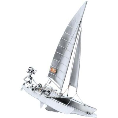 Hinz & Kunst, Deko Figuren + Skulpturen, 367 - Modellboot "Katamaran mit Segler" Hinz & Kunst, Deko Figuren + Skulpturen, 367 - Modellboot "Katamaran mit Segler"