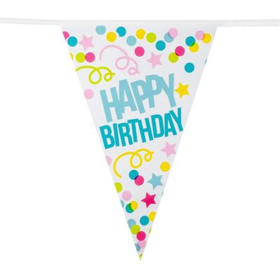 Boland Wimpelkette Happy Birthday 30x20cm - 6m (1 Stk.) Boland Wimpelkette Happy Birthday 30x20cm - 6m (1 Stk.)