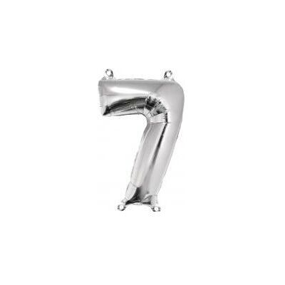 Rayher Folienballon Zahl 7, silber, 1 Stück (1x) Rayher Folienballon Zahl 7, silber, 1 Stück (1x)
