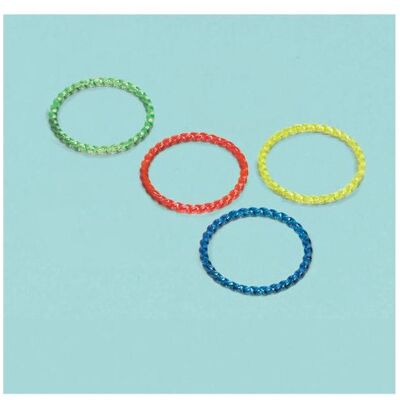 Amscan 4 Armbänder Glitzer Plastik sortiert 6,2 x 6,2 cm (4 Stk.) Amscan 4 Armbänder Glitzer Plastik sortiert 6,2 x 6,2 cm (4 Stk.)