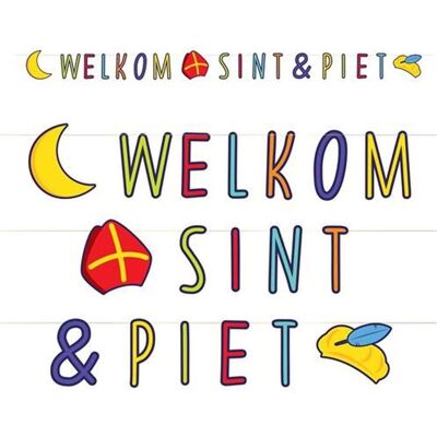 Haza Witbaard Modell - Willkommen Sinterklaas & Pieten Banner Haza Witbaard Modell - Willkommen Sinterklaas & Pieten Banner