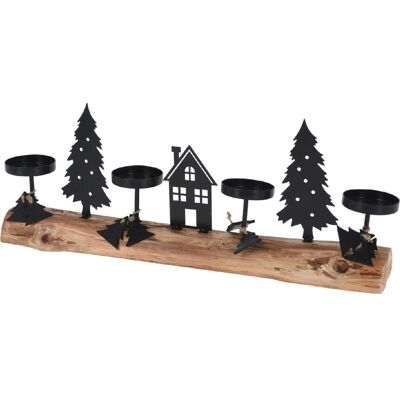 Home&Styling, Kerzenständer, Lichtbecher - Holz und Metall - Festlich Home&Styling, Kerzenständer, Lichtbecher - Holz und Metall - Festlich