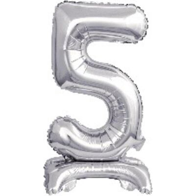 Amscan Folienballon Mini Zahl 5 silber (5x) Amscan Folienballon Mini Zahl 5 silber (5x)
