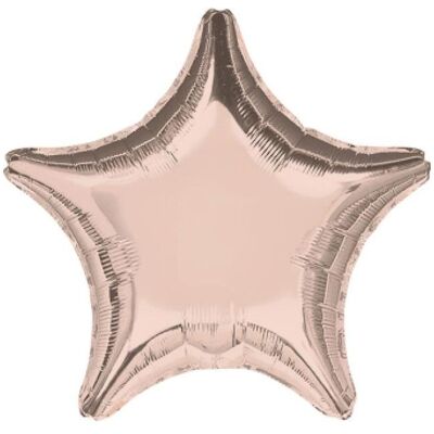 Amscan Folienballon Stern Roségold metallisch glänzend (5x) Amscan Folienballon Stern Roségold metallisch glänzend (5x)