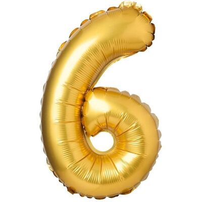 Teka Matter Folienballon, 6 Gold (1x) Teka Matter Folienballon, 6 Gold (1x)
