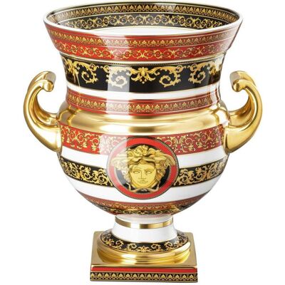 Versace, Vase, Amphora - Medusa - Vase auf Fuss 33 cm Versace, Vase, Amphora - Medusa - Vase auf Fuss 33 cm