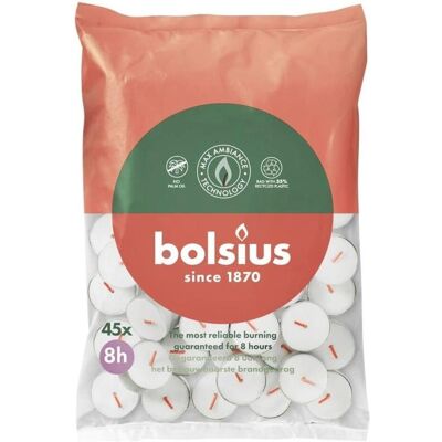 Bolsius 8-Stunden Teelichter Set mit 45 - Teelichter Bolsius 8-Stunden Teelichter Set mit 45 - Teelichter