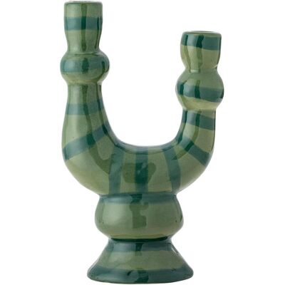 Bloomingville, Kerzenständer, - Salandy Candle Holder - Green - Stoneware Bloomingville, Kerzenständer, - Salandy Candle Holder - Green - Stoneware