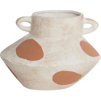 BELIANI Alosidae Vase - Moderner Vintage-Keramik-Dekor - 22x22x19cm BELIANI Alosidae Vase - Moderner Vintage-Keramik-Dekor - 22x22x19cm