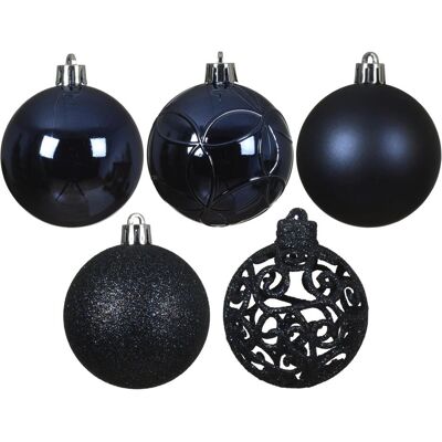 Decoris, Christbaumschmuck, Weihnachtsbaumschmuck ohne Stiel, 6 cm, Königsblau, 35 Stück Decoris, Christbaumschmuck, Weihnachtsbaumschmuck ohne Stiel, 6 cm, Königsblau, 35 Stück