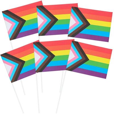 Boland Handfahne Regenbogen - Progress (6er Set) (6 Stk.) Boland Handfahne Regenbogen - Progress (6er Set) (6 Stk.)
