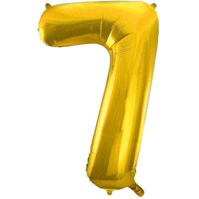Idena Folienballon Zahl 7 65x100cm gold (1x) Idena Folienballon Zahl 7 65x100cm gold (1x)