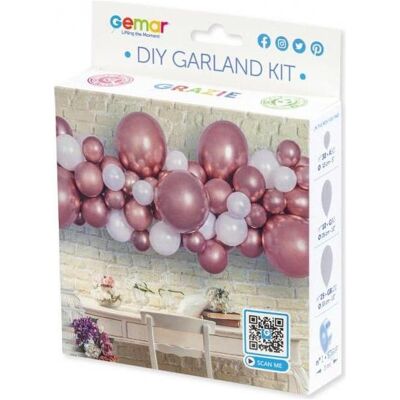 Gemar Rosa-Gold Ballon-Girlande - Party-Dekoration Gemar Rosa-Gold Ballon-Girlande - Party-Dekoration
