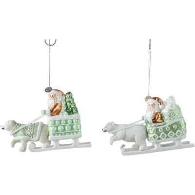 Christbaumschmuck, Christmas Tree toy Santa, 10 cm, glass (1x) Christbaumschmuck, Christmas Tree toy Santa, 10 cm, glass (1x)
