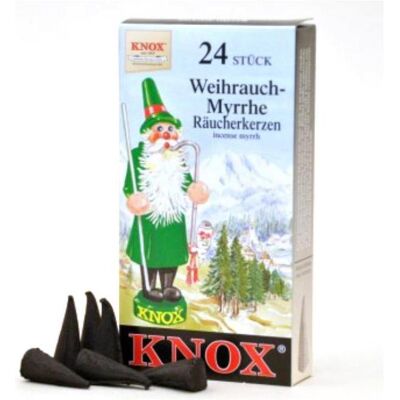 Knox, Räucherstäbchen, Räucherkerzen - Weihrauch/Myrrhe 24 Stk., Kegel Knox, Räucherstäbchen, Räucherkerzen - Weihrauch/Myrrhe 24 Stk., Kegel