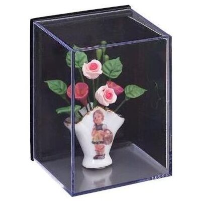 Reutter, Miniaturen, Fächervase mit Blumen - Dekor Hummel Mädchen Reutter, Miniaturen, Fächervase mit Blumen - Dekor Hummel Mädchen