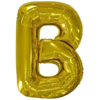 Riethmüller Grosser Buchstabe B Gold Folienballon N34 verpackt (5x) Riethmüller Grosser Buchstabe B Gold Folienballon N34 verpackt (5x)