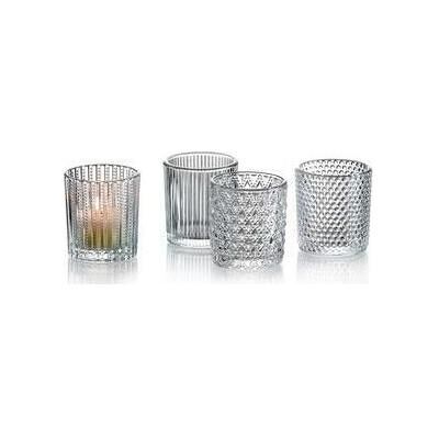 Ritzenhoff & Breker, Windlicht, Teelichthalter SIENA, 4er Set aus Glas, mit 4 unterschiedlichen Reliefs versehen (4x) Ritzenhoff & Breker, Windlicht, Teelichthalter SIENA, 4er Set aus Glas, mit 4 unterschiedlichen Reliefs versehen (4x)
