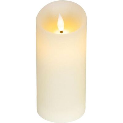 Lumineo, LED Kerzen, Led wax candle, with curved top, cream color ø7.5 x 17 cm Lumineo, LED Kerzen, Led wax candle, with curved top, cream color ø7.5 x 17 cm