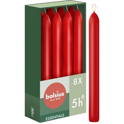 Bolsius - Table Candle - Rot - 8-pack - Candle Bolsius - Table Candle - Rot - 8-pack - Candle