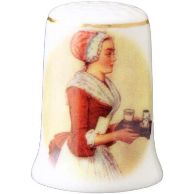 Reutter, Miniaturen, Fingerhut Porzellan, Das Schokoladenmädchen Reutter, Miniaturen, Fingerhut Porzellan, Das Schokoladenmädchen