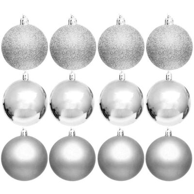 Koopman, Christbaumschmuck, Bombka Dekoracyjna Plastikowa Bezpieczna 12szt śr 60mm Srebrny Koopman, Christbaumschmuck, Bombka Dekoracyjna Plastikowa Bezpieczna 12szt śr 60mm Srebrny