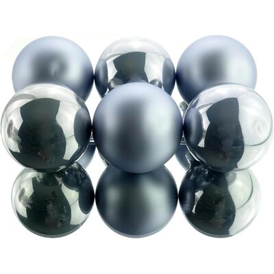 Decoris, Christbaumschmuck, Christmas Tree toy, light blue, 80 mm, glass, 6 pcs Decoris, Christbaumschmuck, Christmas Tree toy, light blue, 80 mm, glass, 6 pcs