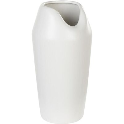 Beliani Dekorative Vase APAMEA - 33cm Weiß Modernes Wohnaccessoire Beliani Dekorative Vase APAMEA - 33cm Weiß Modernes Wohnaccessoire