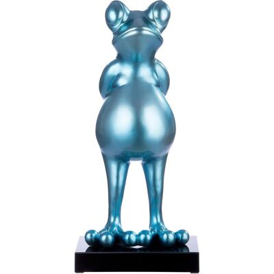 GILDE Frosch Resin Figur - Moderne Dekoration, Blau, 68cm GILDE Frosch Resin Figur - Moderne Dekoration, Blau, 68cm