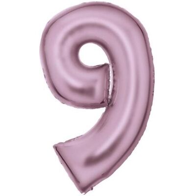Amscan Metallic Folienballone pink Zahl 9 (1x) Amscan Metallic Folienballone pink Zahl 9 (1x)