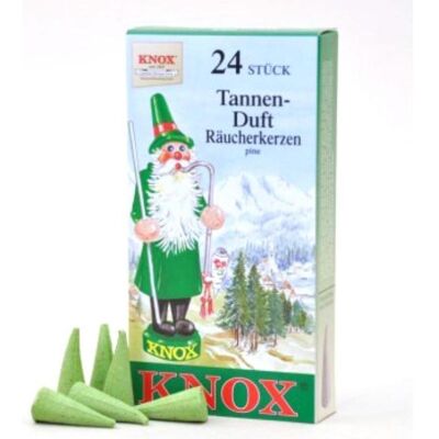 Knox, Räucherstäbchen, Räucherkerzen - Tanne 24 Stk., Kegel Knox, Räucherstäbchen, Räucherkerzen - Tanne 24 Stk., Kegel